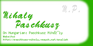 mihaly paschkusz business card